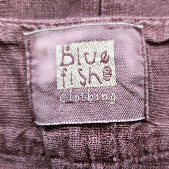 Vintage Blue Fish Womens Hemp Vest 2000 Collection Poet Vest Loam - Picture 7 of 11